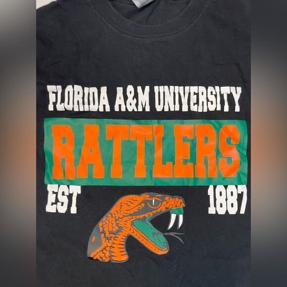 FAMU Rattlers Florida A&M University Graphic T-shirt Women Small Black - Picture 2 of 5